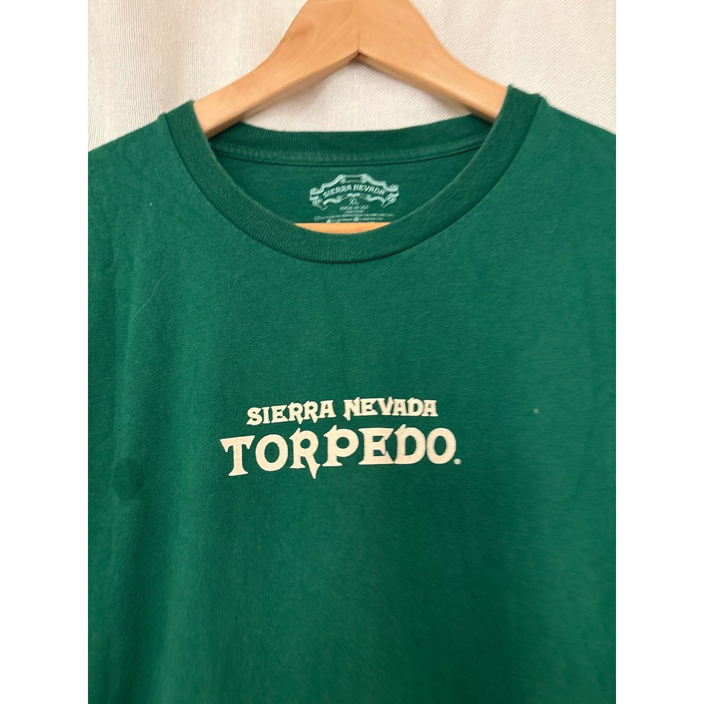 Sierra Nevada Torpedo Extra IPA Beer Graphic T-Shirt Green Mens XL Made in USA - Picture 2 of 5
